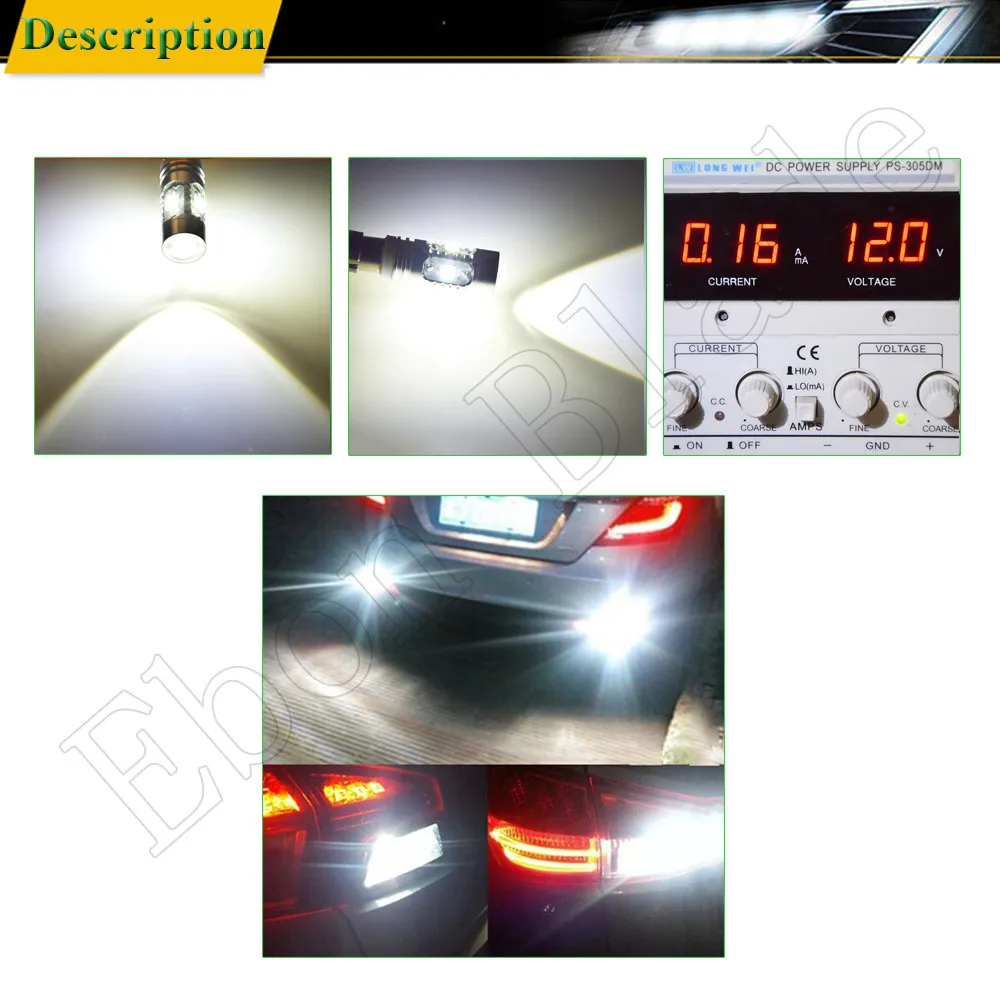 2 шт. автомобильные светодиодный лампы BA9S T4W BAX9S H6W BAY9S H21W XBD 25W резервный обратный
