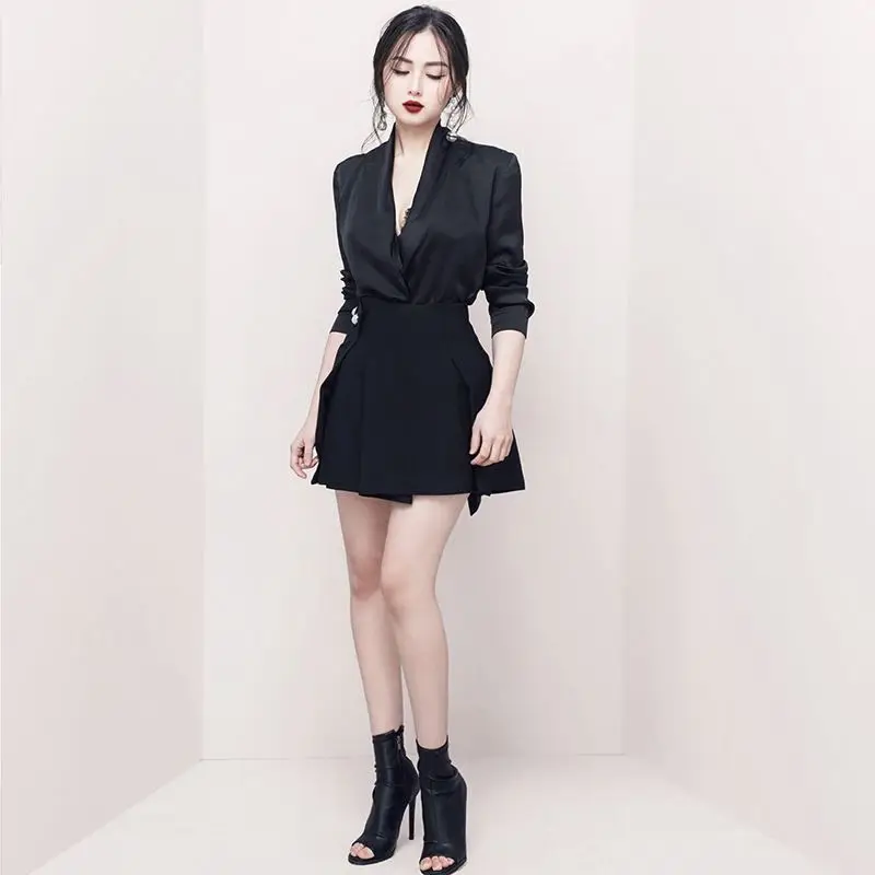 Женское платье трапециевидной формы с отложным воротником элегантное вечернее для ночного клуба оптовая