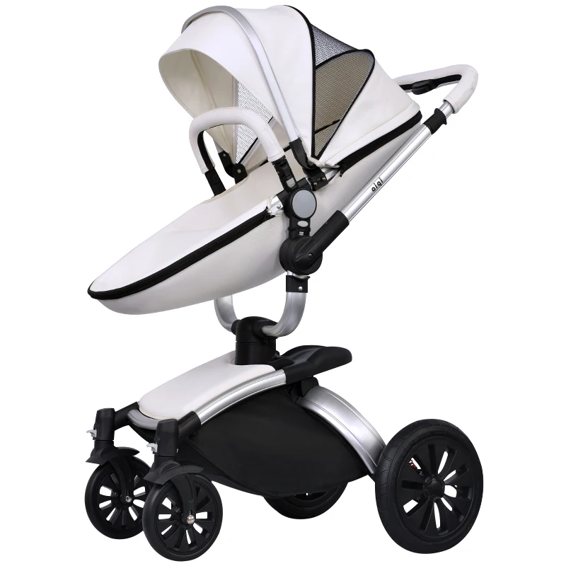 Коляска Aiqi 2 в 1 с корзиной для новорожденных поворотом на 360 градусов|stroller