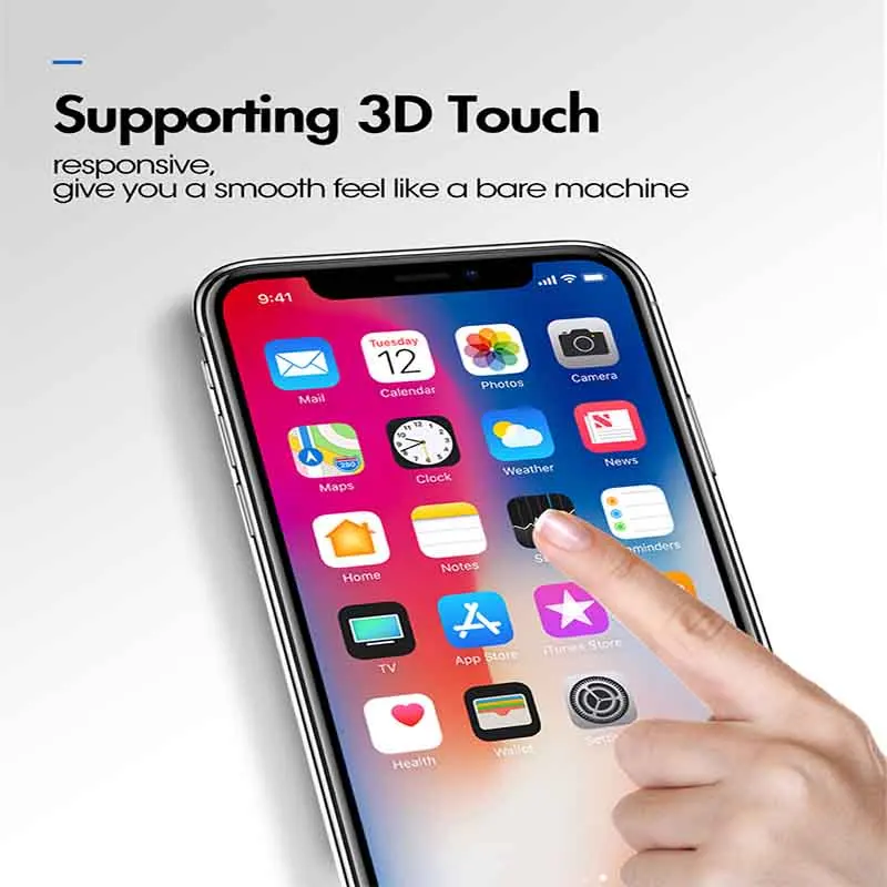 Nambosi 3D полное изогнутое закаленное стекло для защиты экрана iPhone X XS 11 Pro Max анти