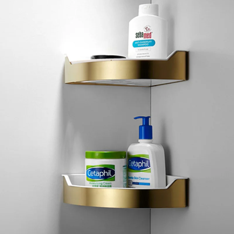 2 уровня Полотенца стойки Аксессуары для ванной комнаты душей из цельной латуни