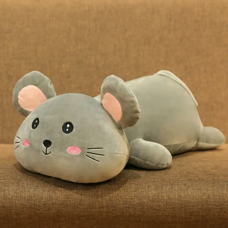 mouse Supe Мягкая Милая панда коричневый медведь Кот Кролик плюшевая игрушка хомяк чучела аниме фигурка мультфильм Подушка для ребенка подарок игрушка для малыша для девушки - Цвет: mouse