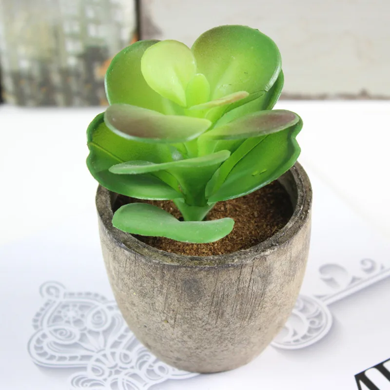 Artificial Plants Mini Succulent Fake Home Garden Decoration Bonsai Green Non-Flower | Дом и сад