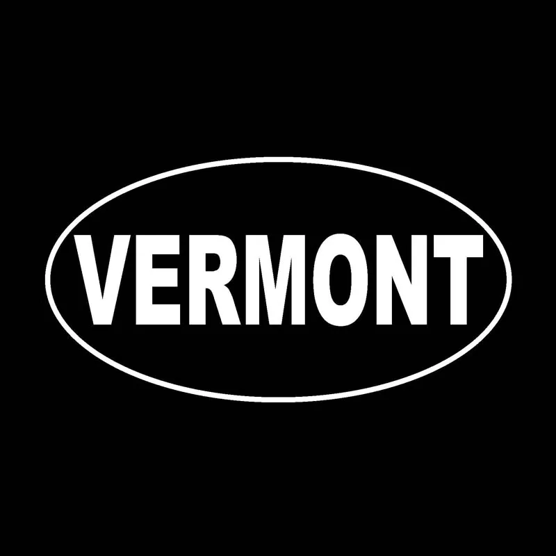 YJZT 14 5 см * 7 VERMONT овальные автомобильные наклейки виниловые черный серебристый