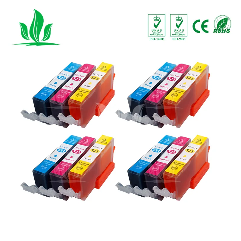 520XL CMY чернильные картриджи совместимые PGI520 для Canon Pixma MP540 MP620 MP630 MP640 MX860 MX870