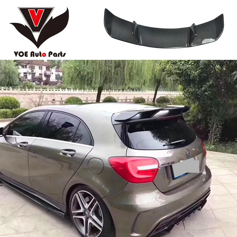 W176 Revozport Стиль карбоновый спойлер заднего крыла для Mercedes-Benz A-class A45 AMG W176 A180 A200 A220 A250 A260 2013