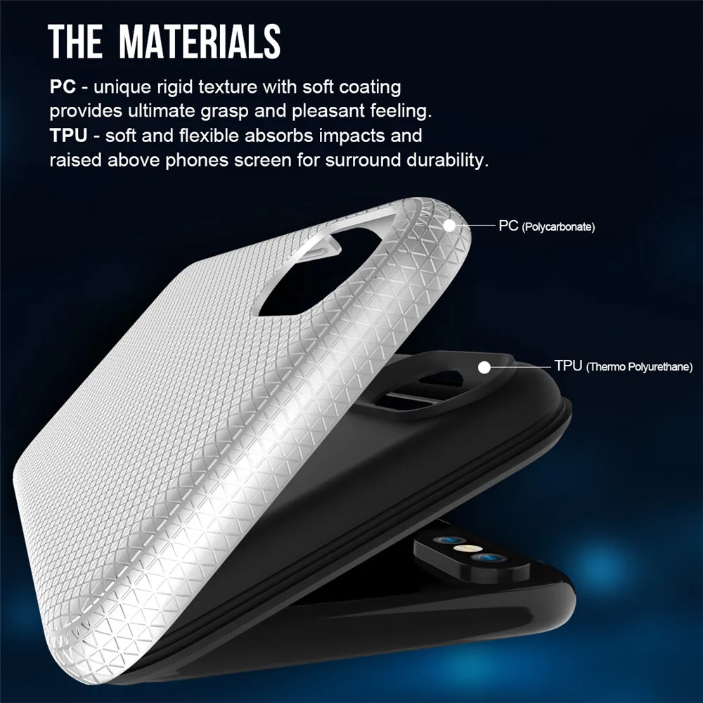 Новое поступление ТПУ + ПК противоударный силиконовый чехол для iPhone X 6 7 8 Plus
