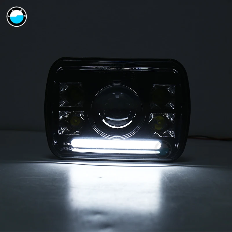 

120W 5X7 7X6 inch Rectangular Sealed Beam LED Headlight With DRL Hi/Lo Beam for Jeep YJ MJ XJ GMC Chevrolet Stock .