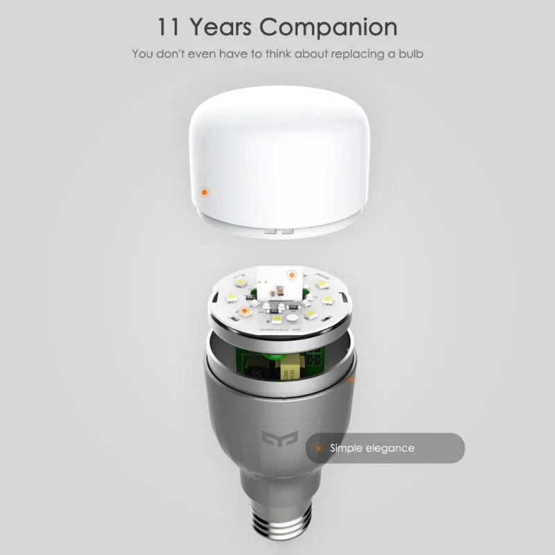 Xiaomi Mijia Yeelight умная Синяя светодиодная лампа E27 9 Вт 600 люмен Mi Light для телефона WiFi