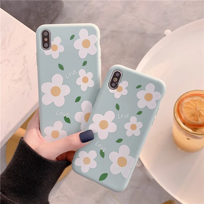 JIBAN Small Fresh Flowers Phone Cases For Huawei P20 P30 P30P Nova4 Honor 10 Mate 20pro Capa Matte Soft Shell Back Cover |