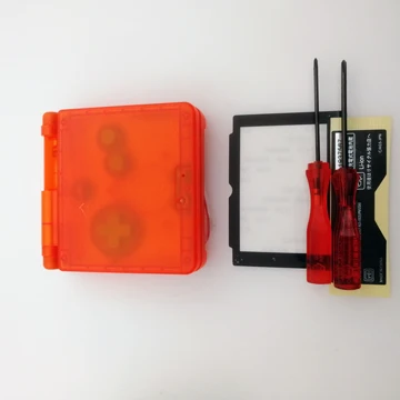 Clear Orange Прозрачный белый зеленый фиолетовый черный красный GITD светящийся для GameBoy Advance корпус SP для GBA SP Консоль Корпус чехол - Цвет: Clear Orange