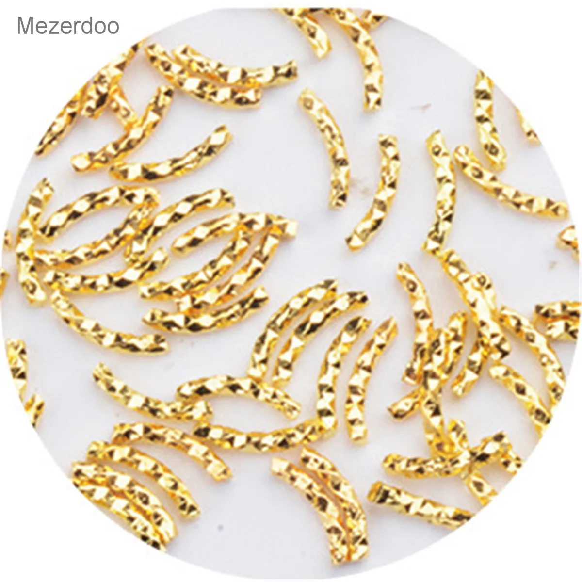 3D золотые серебряные заклепки Геометрический стиль металлический дизайн ногтей