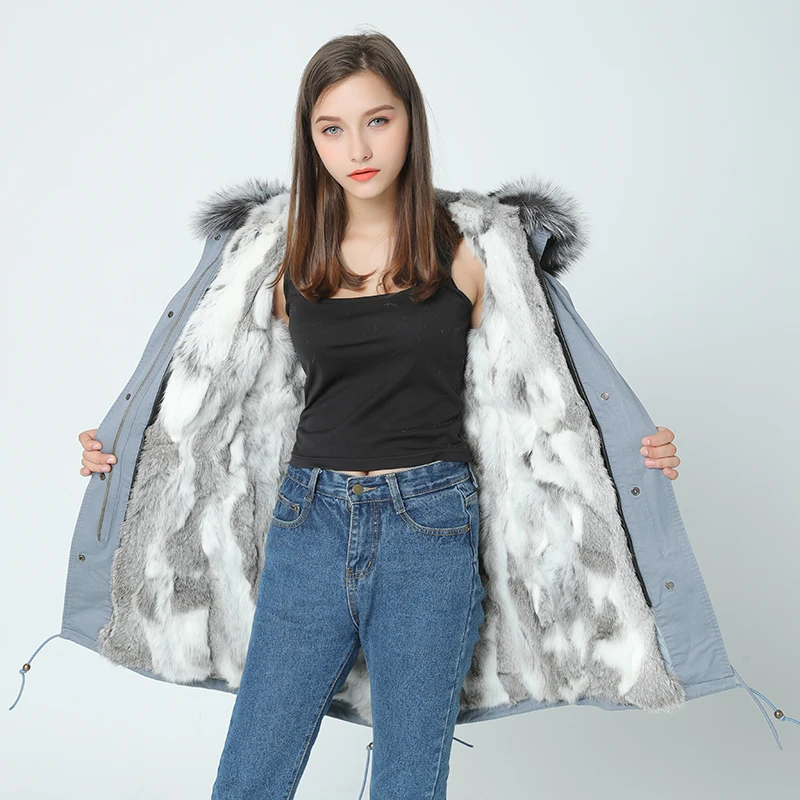 Женская Камуфляжная парка OFTBUY длинная теплая с капюшоном и воротником из
