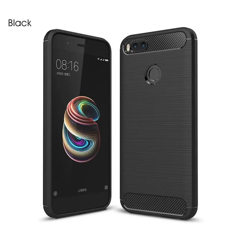 Силиконовый корпус из углеродного волокна для Xiaomi 4s 5 5c 5s 6 plus 5x a1 note 2 3 max mix mix2 max2 note2