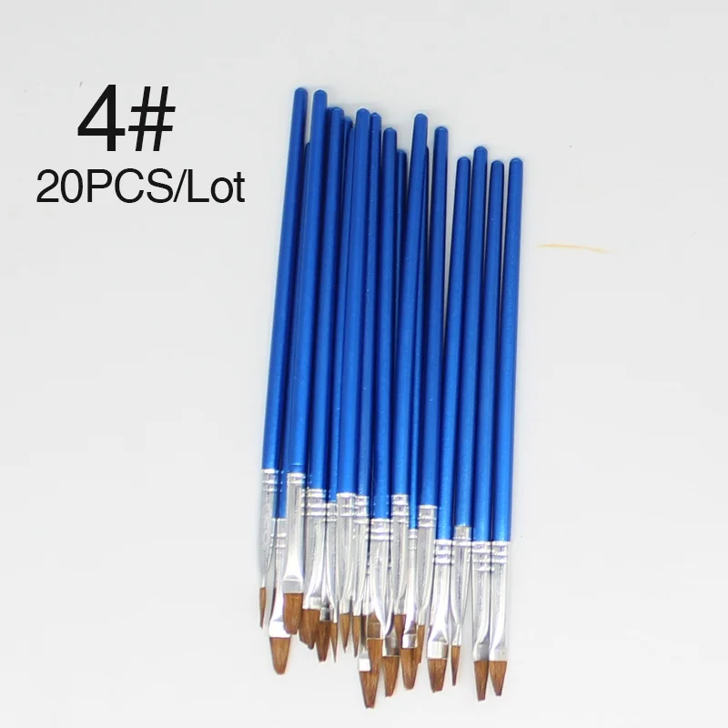 Num 4 20pcs set Memory 20 шт в партии маленькие акварельные кисти круглые деревянные ручки бренд лучший набор кистей для рисования - Цвет: Num 4 20pcs set