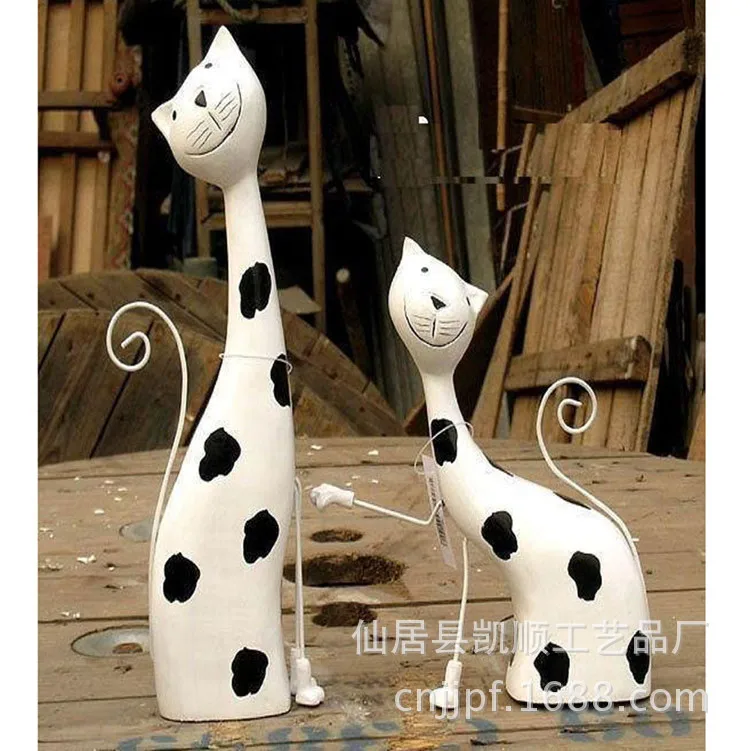 

Hot promotional Nordic wood hand-painted cat lovers (sets of two MZ-C624