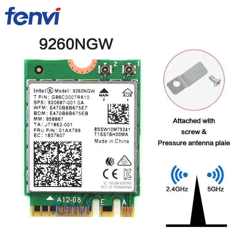 Двухдиапазонная Беспроводная-AC 9260NGW NGFF 1,73 Гбит/с 802.11ac WiFi карта+ Bluetooth для Intel 9260 8265NGW 7260AC NGFF 2,4G/5G игровая Wlan