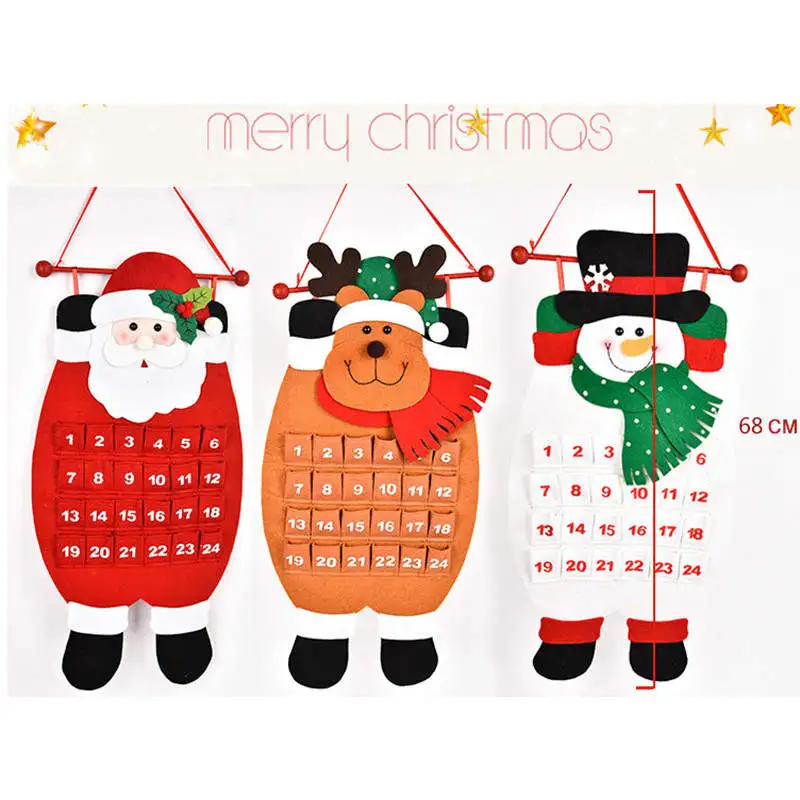 Рождественский календарь Санта Клаус Снеговик Лось животное Рождество Новый год