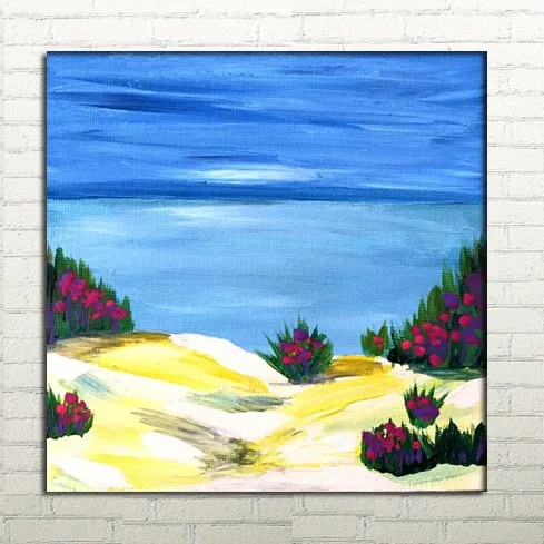 

High quality Acrylic Beach Nautical oil Painting on canvas for home decor 2015 for wholesale