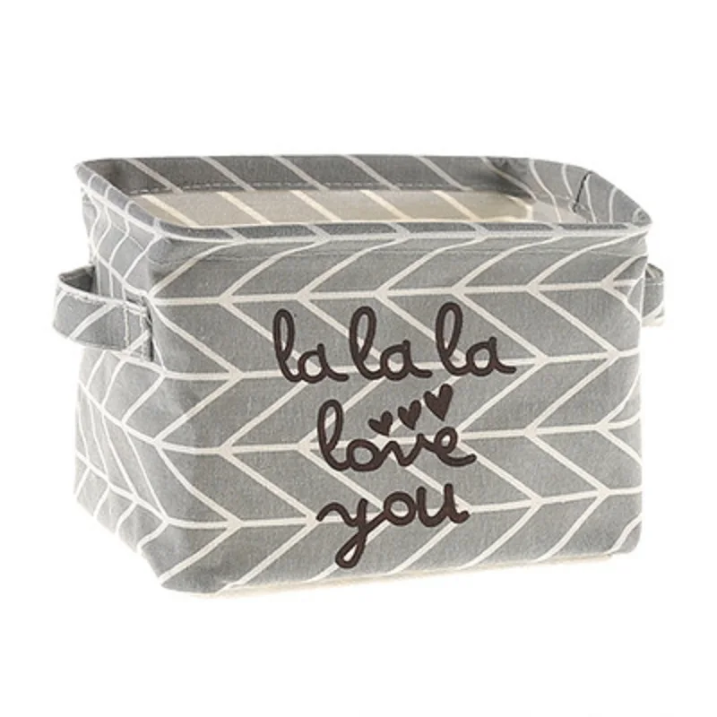 Милый простой хлопковый ящик для хранения мини красочные складные детские