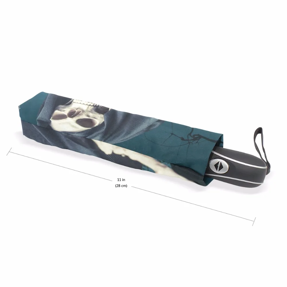 Мужские автоматические черный зонт Ангел Смерти 3 Складные Путешествия зонтик