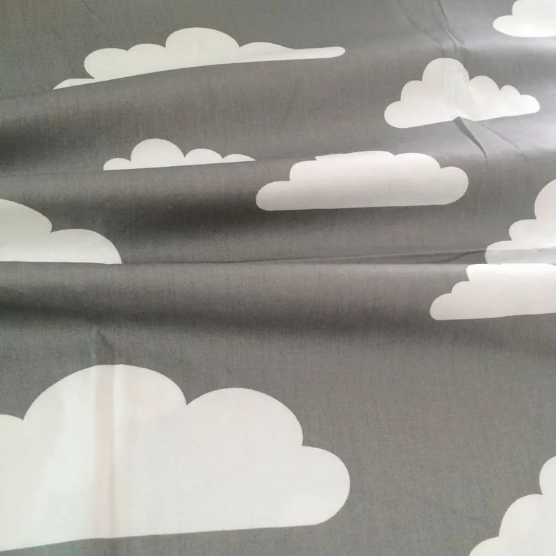 160 см * 50 синий/серый/розовый северные ветра большой облака printedcotton ткань для DIY