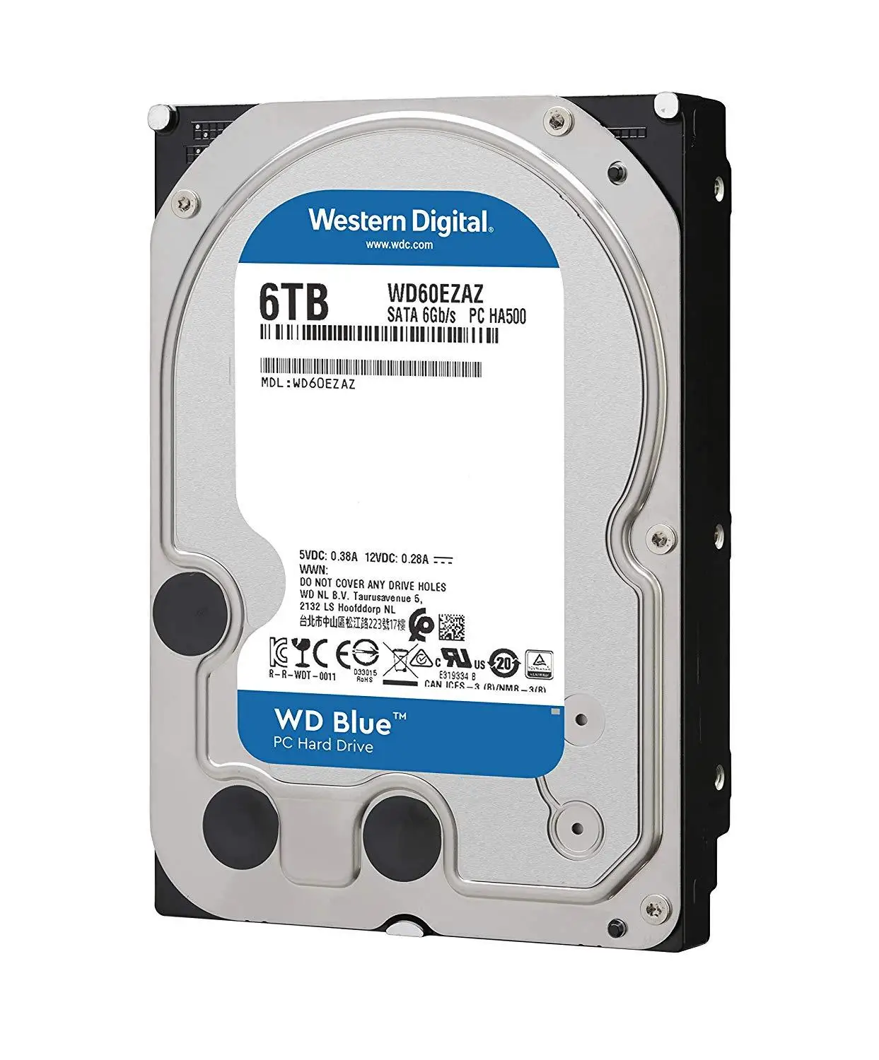 Внутренний жесткий диск WD Blue 6 ТБ 5400 об/мин 3 5 дюйма SATA ГБ/сек. 256 Мб для ПК-WD60EZAZ |