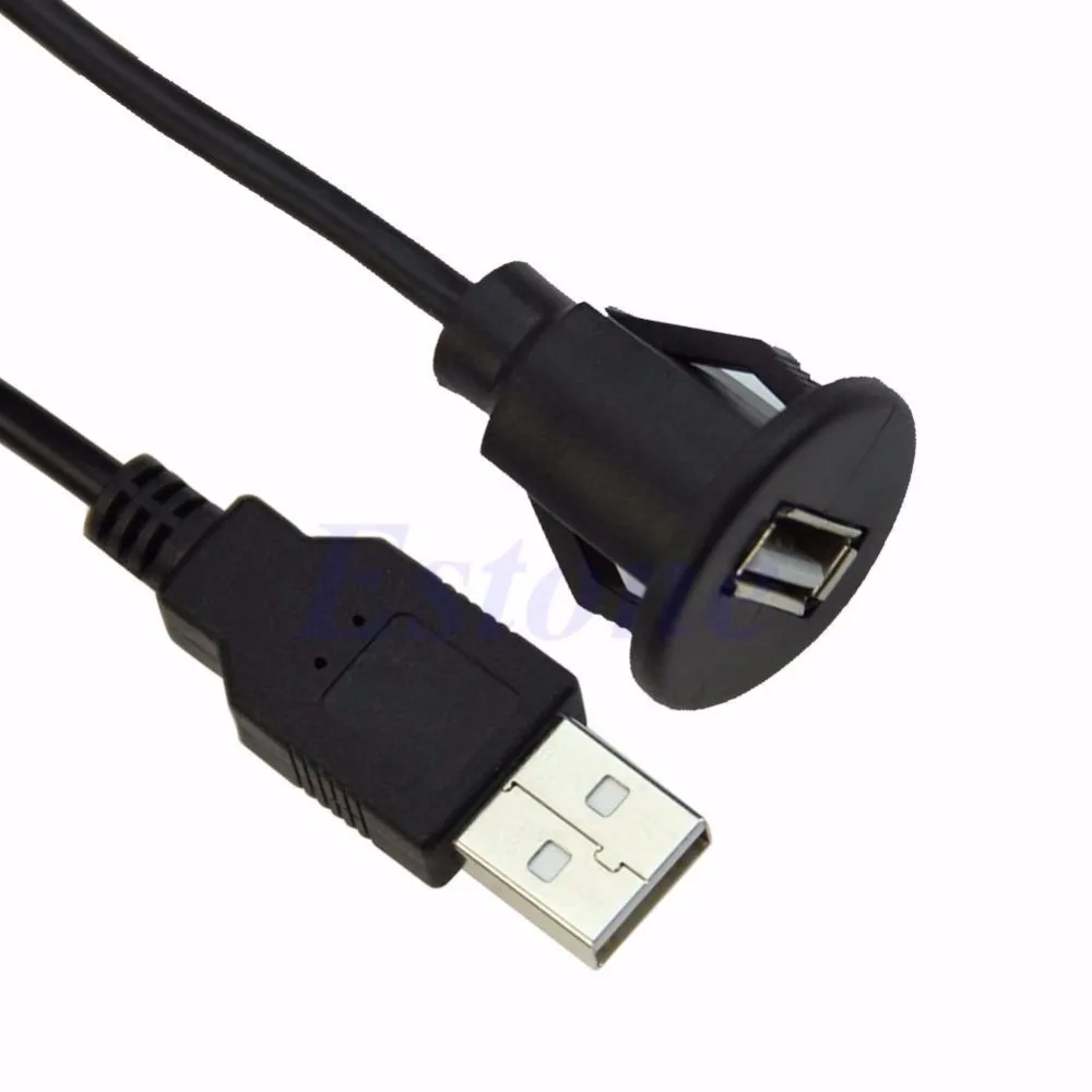 

1M Car Dash Board Mount A Male To A Female USB 2.0 Socket Extension Panel Cable W91F