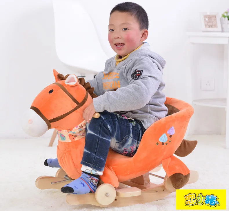 Kingtoy плюшевые Детское кресло-качалка Детская деревянные качели сиденье детский открытый ездить на качалки коляска игрушка