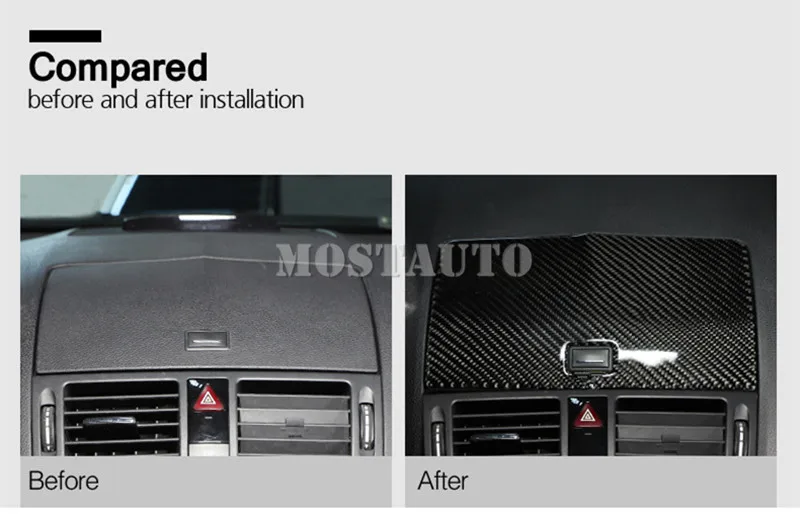 Для Benz C Class W204 S204 консоль из углеродного волокна GPS навигация крышка отделка 2007 2010