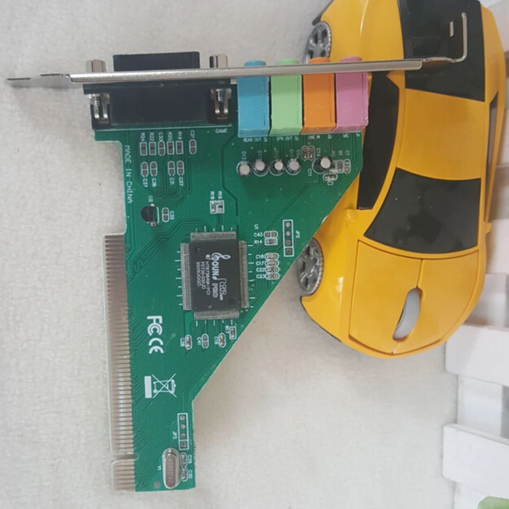 4 канальный 5 1 объемный 3D ПК PCI XP/7/8/10 звуковая аудиокарта с игровым MIDI портом