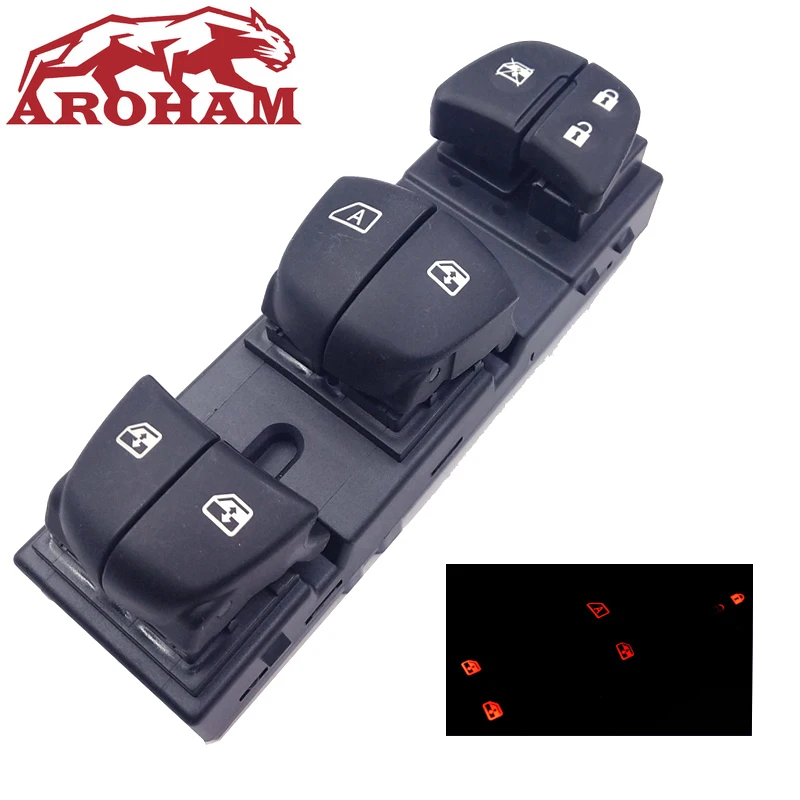 Aroham высокое качество главный переключатель стеклоподъемника для Nissan Qashqai j11 j10/Altima/Sylphy/Tiida/X-Trail автоматический переключатель управления окном
