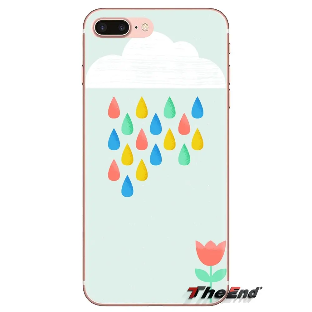 For Samsung Galaxy S3 S4 S5 Mini S6 S7 Edge S8 S9 S10 Plus Note 3 4 5 8 9 April Showers Wallpaper Transparent Soft Cases Covers |