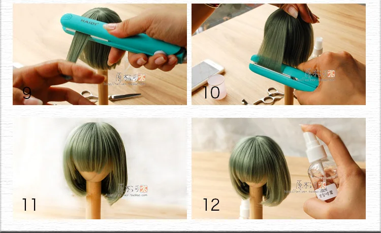 Allaosify кукла с прямым объемом двойного назначения палочка для волос bjd кукла парик для завивки волос кукуруза горячая прямая Пряжка для волос стереотип