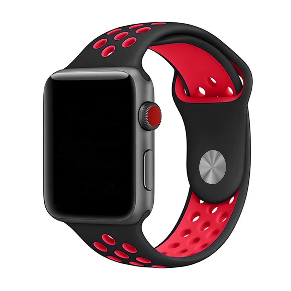 Спортивный ремешок для Apple Watch band 42 мм 38 iWatch Series 3 2 1 силиконовый браслет на
