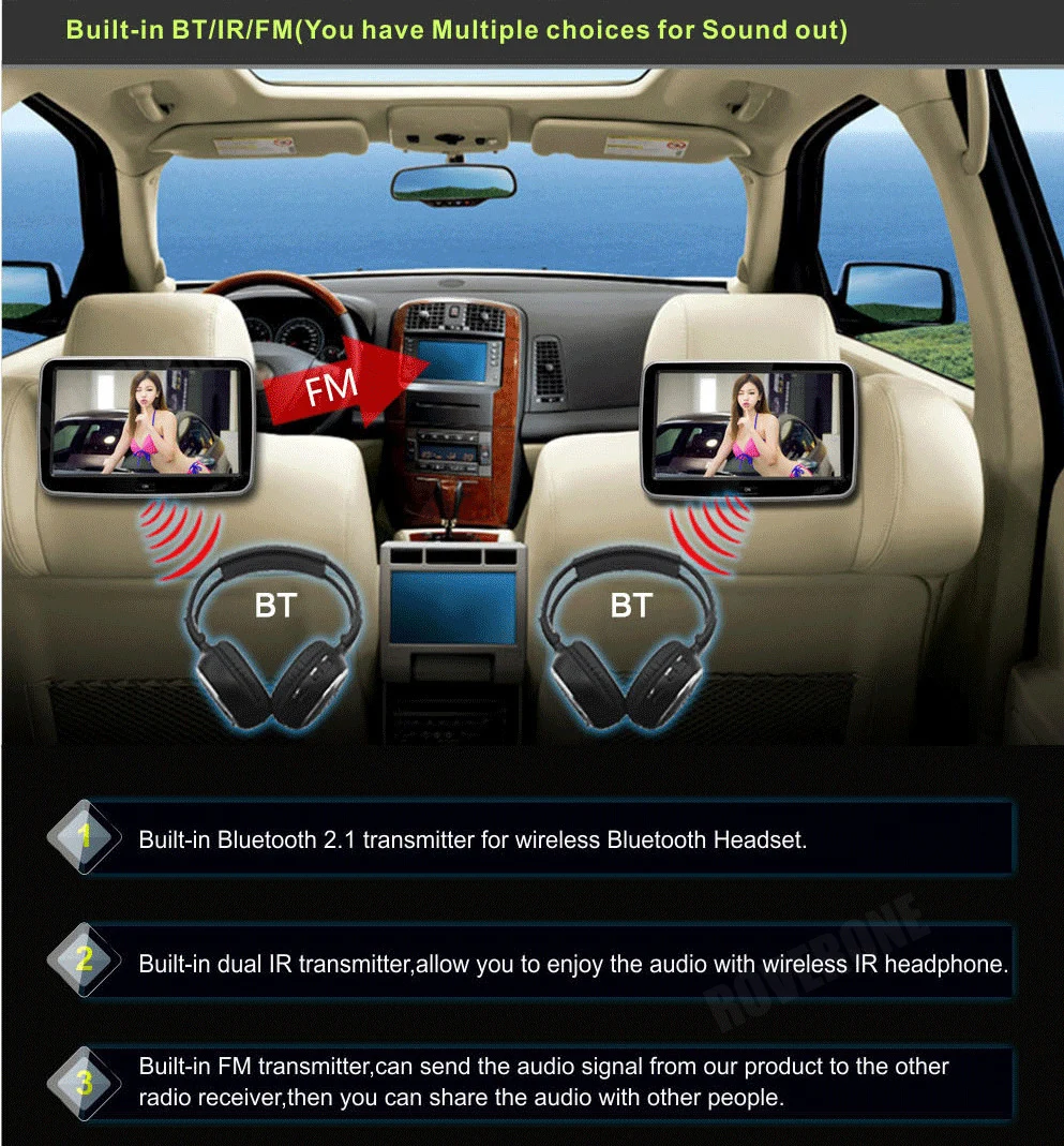 Автомобильный подголовник RoverOne 2 шт. 10 1 дюйма Android 6 0 TFT ЖК дисплей|headrest tft|tft lcd