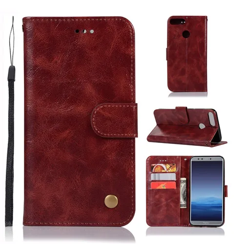 vintage Flip Cover for huawei p smart Case with card pocket Leather phone | Мобильные телефоны и аксессуары