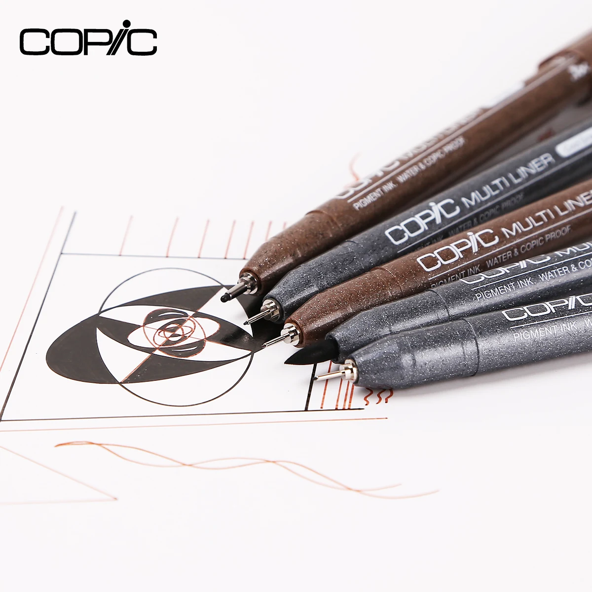 10 шт. японская игольчатая Водонепроницаемая ручка Copic холодный серый коричневый