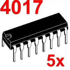 (5 шт./лот) 4017 CMOS Logic IC DIP Package. | Электронные компоненты и принадлежности