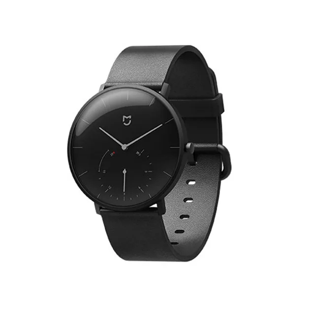 Черный Оригинальные умные кварцевые часы Xiao mi jia, шагомер, Smartband mi Bluetooth 4,0, умные часы, автоматическая калибровка, время, mi Band - Цвет: Черный