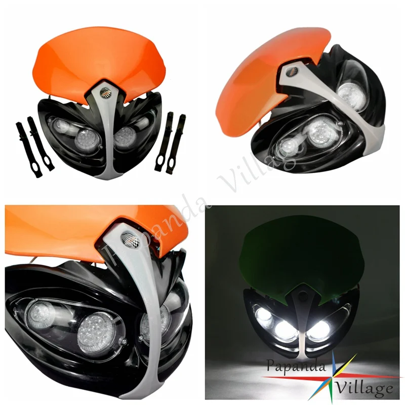 Papanda мотоциклетный внедорожник Supermoto оранжевый фара налобный фонарь для SX SXF EXC EXCF