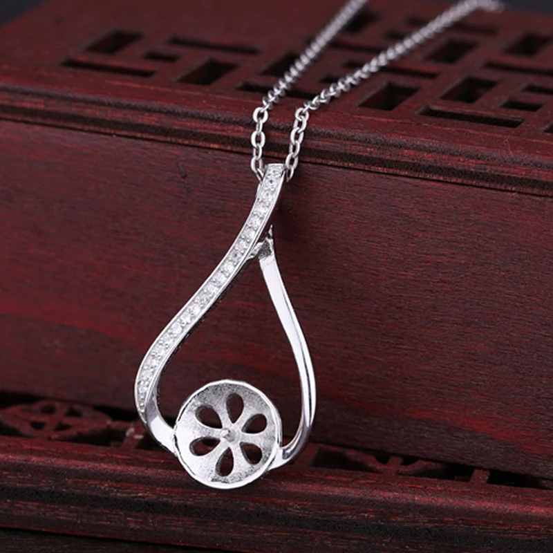 Женская подвеска из стерлингового серебра 925 пробы с жемчугом 10-14 мм или круглыми