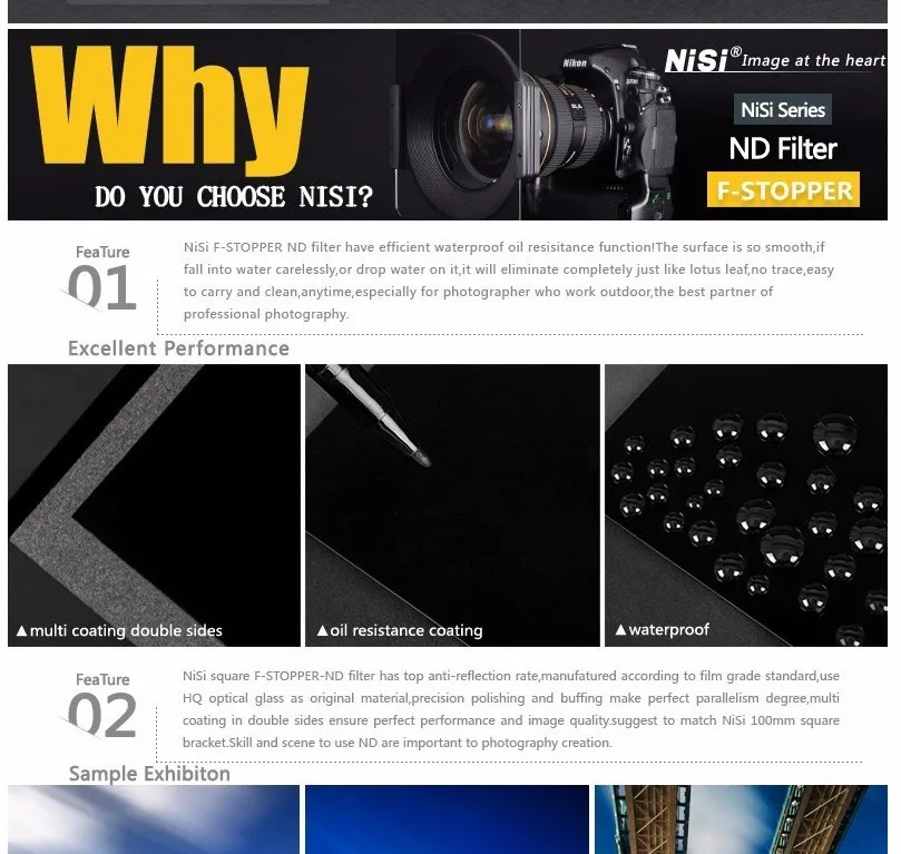 НИСИ 100x100 мм Nano IR MC ND1000 ND64 ND8 фильтр для камеры ND 0,9 1,8 3,0 стекло 4x4 квадратный 3 6 10 стоп фильтр нейтральной плотности 100 мм
