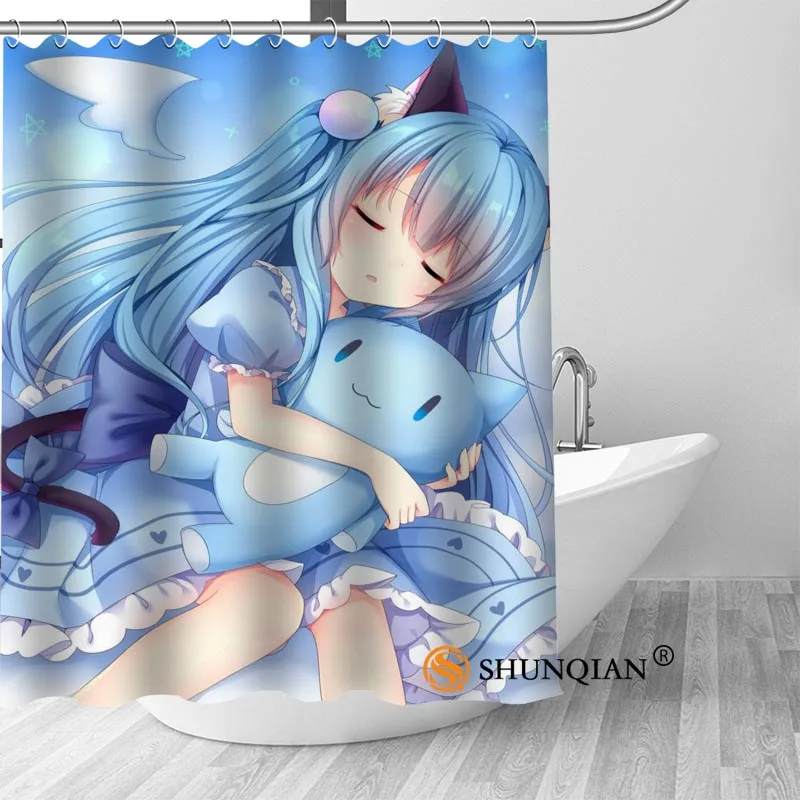 Shower Curtain Пользовательские Душ Шторы аниме для девочек Ванная комната Шторы высокое качество полиэстер Для ванной Шторы Home Hotel Ванная комната украшения - Цвет: Shower Curtain