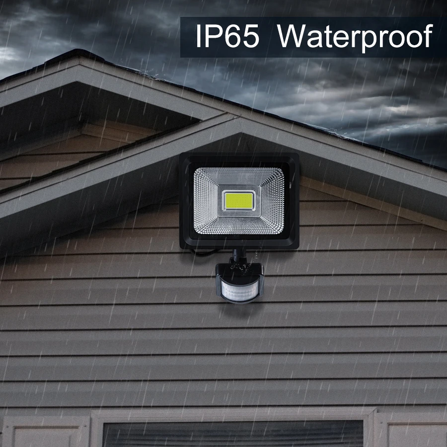 Движения Сенсор Светодиодный прожектор 10 W 20 W AC85-265V Водонепроницаемый IP65 отражатель прожектор ламповый прожектор светодиодный Spot наружного освещения