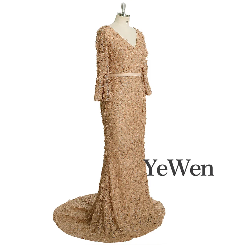 Сексуальные розовые вечерние платья русалки с v образным вырезом ручной работы