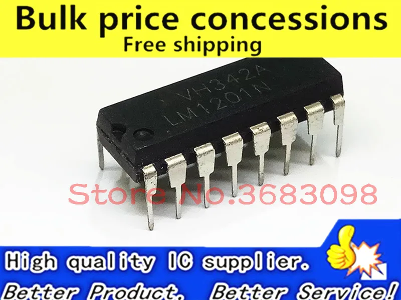 

Free Shipping 10PCS/LOT LM1201 LM1201N LM1201AN DIP-16 IC