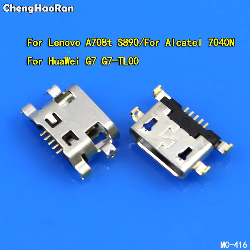 ChengHaoRan 10 шт. Micro USB 5pin B Тип гнездовой разъем для HuaWei Lenovo Phone 5 pin зарядки|Шлейфы