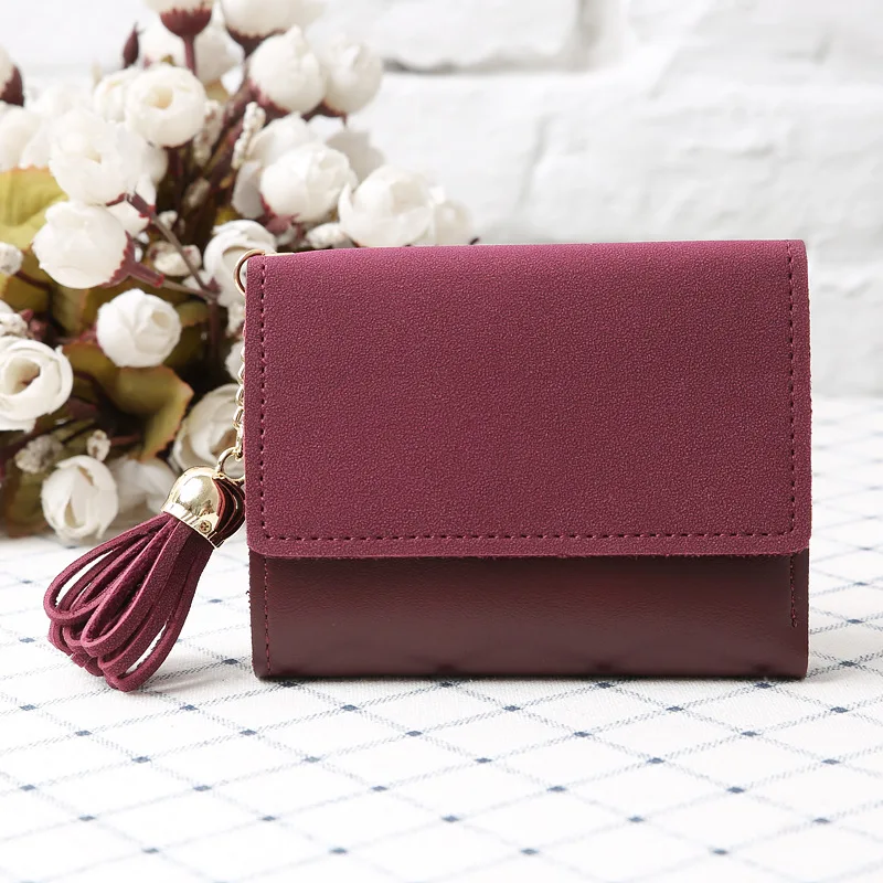 NEW Leather Matte Wallet Women Mini Womens Wallets Purses Female Short Coin Zipper Purse Credit Card Holder Carteira Feminina | Багаж и