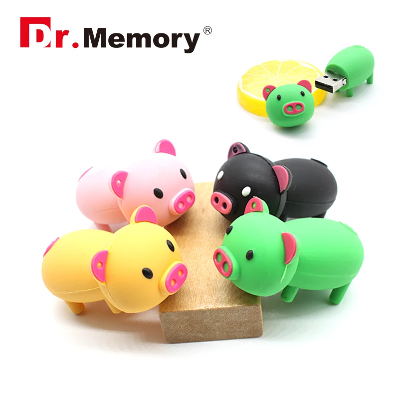 Красочные с героями из мультфильма Свинка Пеппа мини USB флеш накопитель 32Гб 16Гб